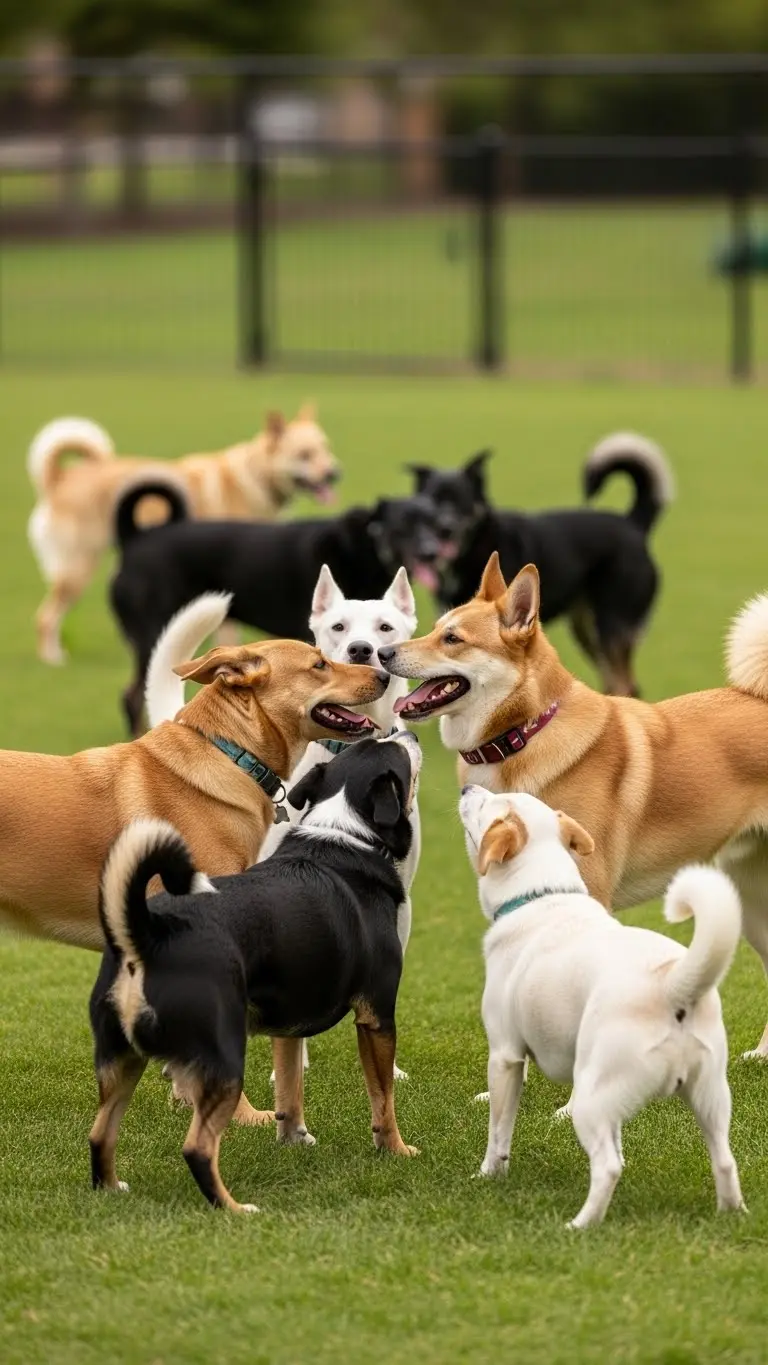 Cachorros socializando