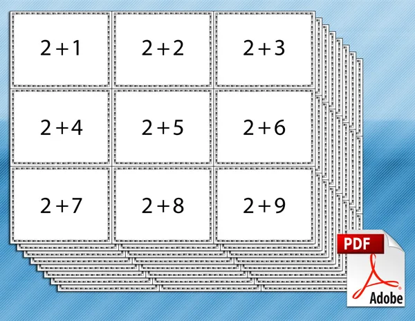 Atividade de Free Printable Addition Flashcards For 1st Grade - Folha 40