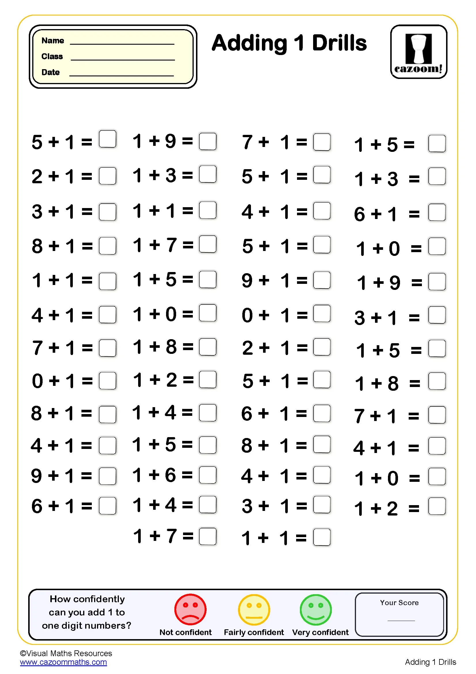 Atividade de Free Printable Addition Flashcards For 1st Grade - Folha 57