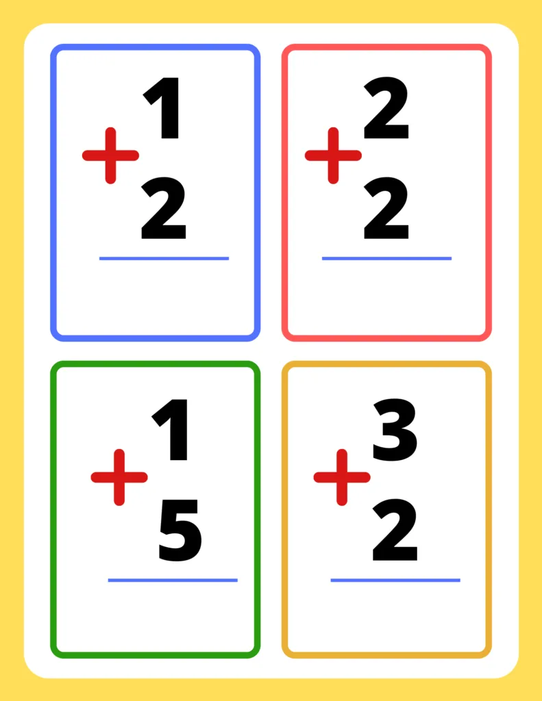 Atividade de Free Printable Addition Flashcards For 1st Grade - Folha 58