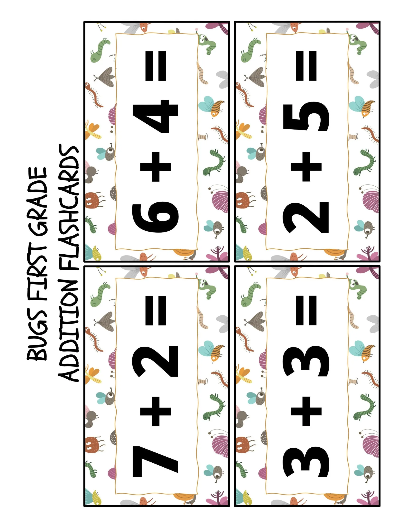 Atividade de Free Printable Addition Flashcards For 1st Grade - Folha 86