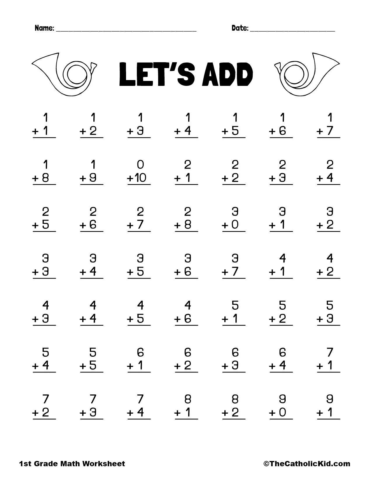 Atividade de Free Printable Addition Flashcards For 1st Grade - Folha 88