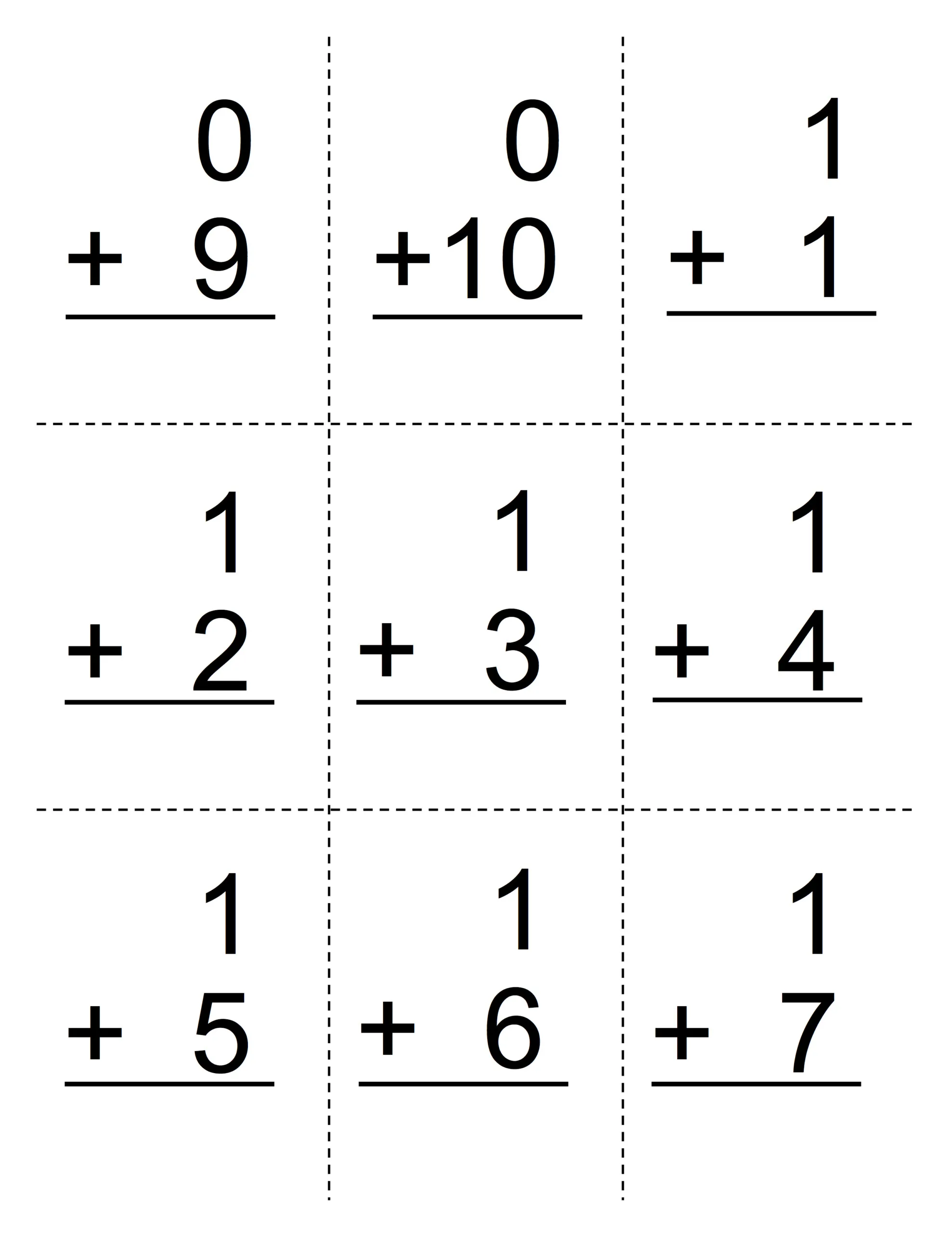 Atividade de Free Printable Addition Flashcards For 1st Grade - Folha 91