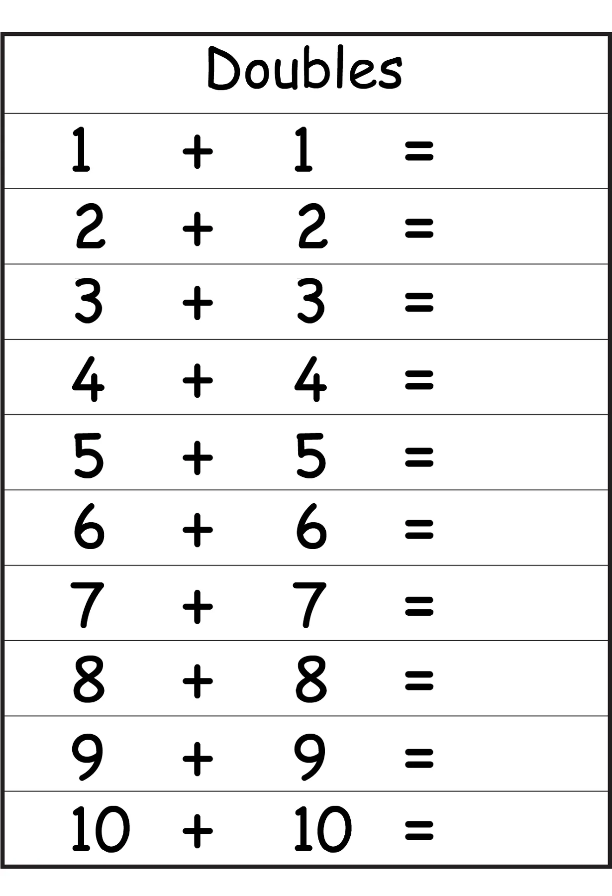 Atividade de Free Printable Addition Flashcards For 1st Grade - Folha 95