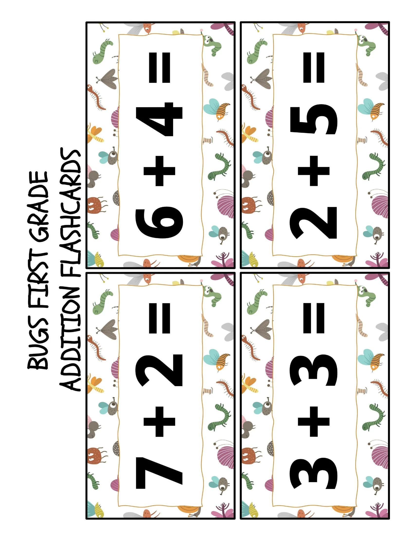 Atividade de Free Printable Addition Flashcards For 1st Grade - Folha 110