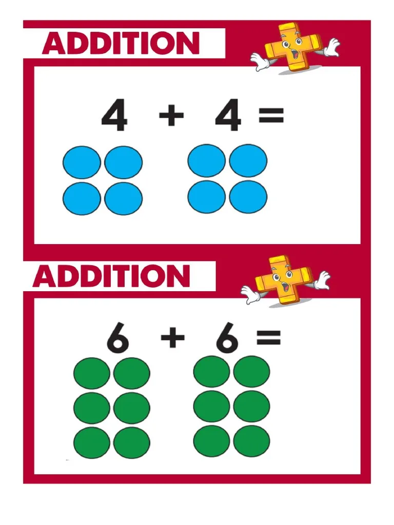 Atividade de Free Printable Addition Flashcards For 1st Grade - Folha 112