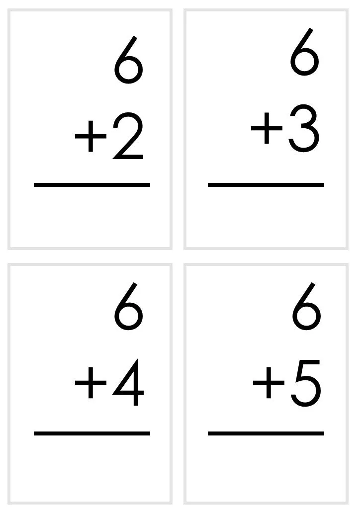 Atividade de Free Printable Addition Flashcards For 1st Grade - Folha 119