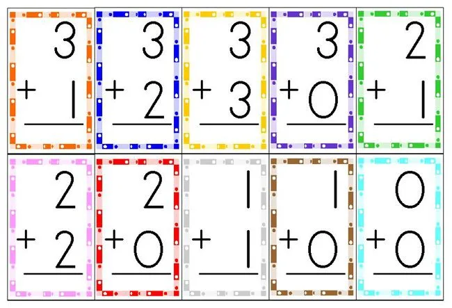 Atividade de Free Printable Addition Flashcards For 1st Grade - Folha 126