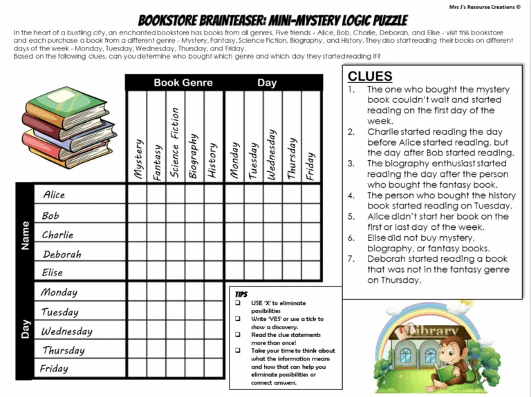 Atividade de Logic Puzzles For Elementary Students Pdf - Folha 17