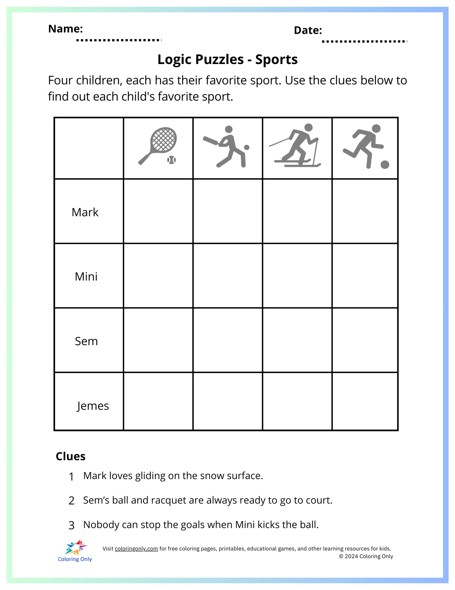 Atividade de Logic Puzzles For Elementary Students Pdf - Folha 18