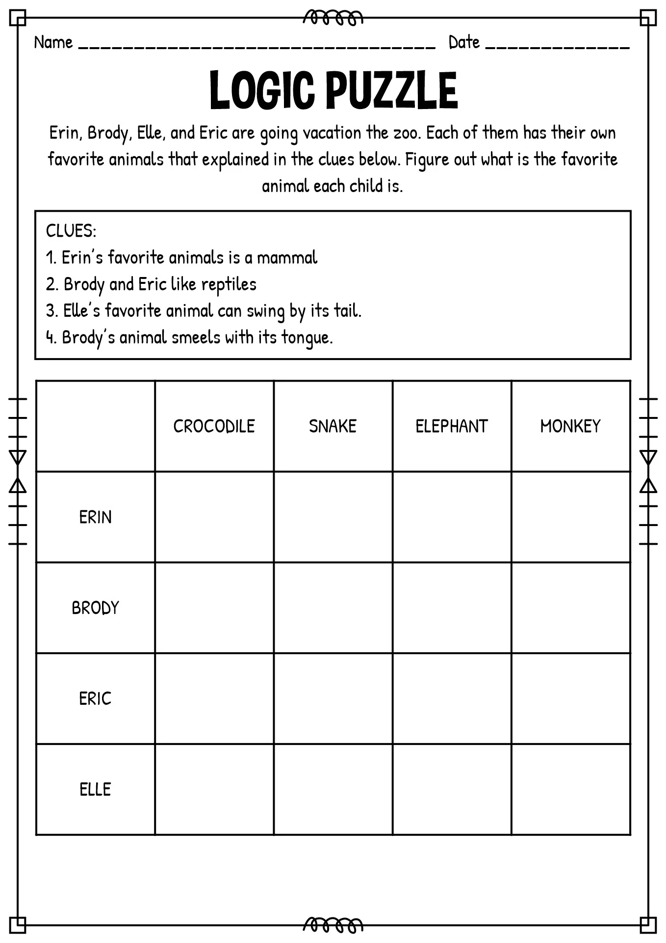 Atividade de Logic Puzzles For Elementary Students Pdf - Folha 21