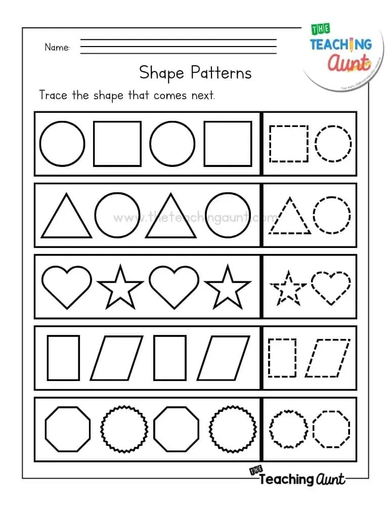 Atividade de Pattern Recognition Worksheets For Preschool - Folha 3