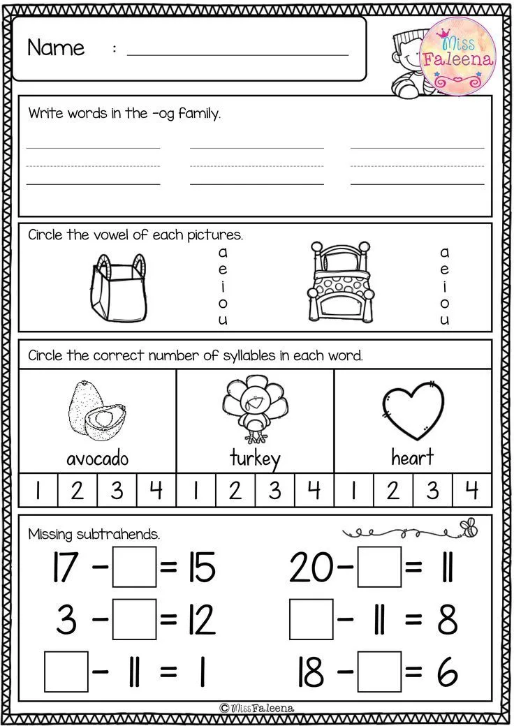 Atividade de Printable Calendar Math For Morning Work - Folha 4