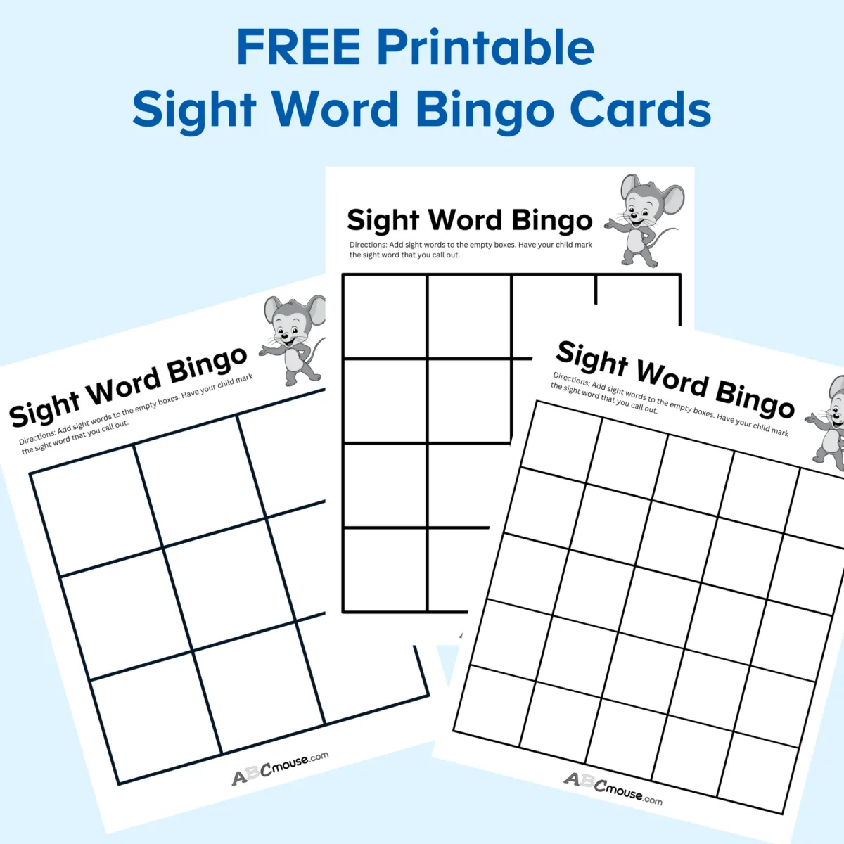 Atividade de Sight Word Bingo Cards Free Printable - Folha 6