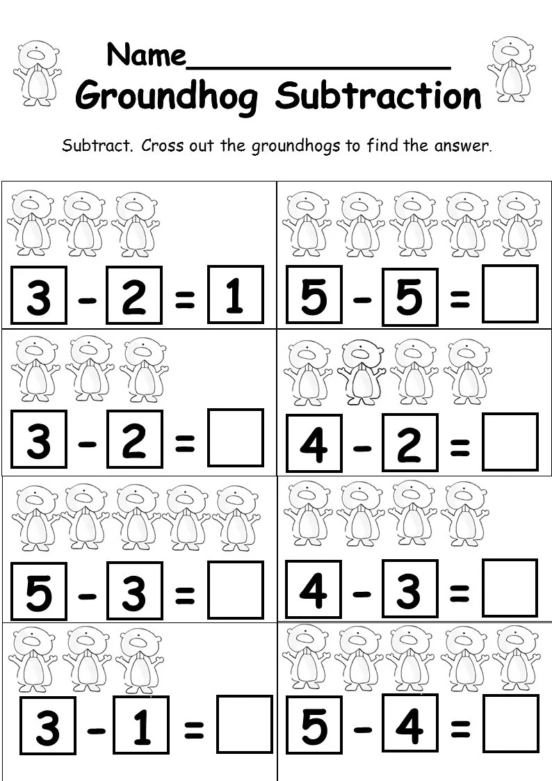 Atividade de Subtraction Worksheets For Kindergarten Pdf - Folha 34