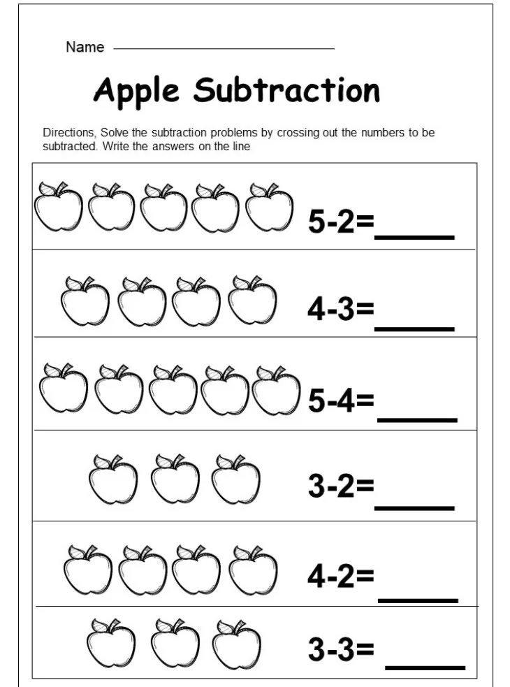 Atividade de Subtraction Worksheets For Kindergarten Pdf - Folha 39