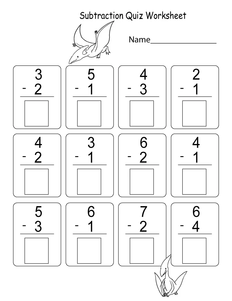 Atividade de Subtraction Worksheets For Kindergarten Pdf - Folha 41