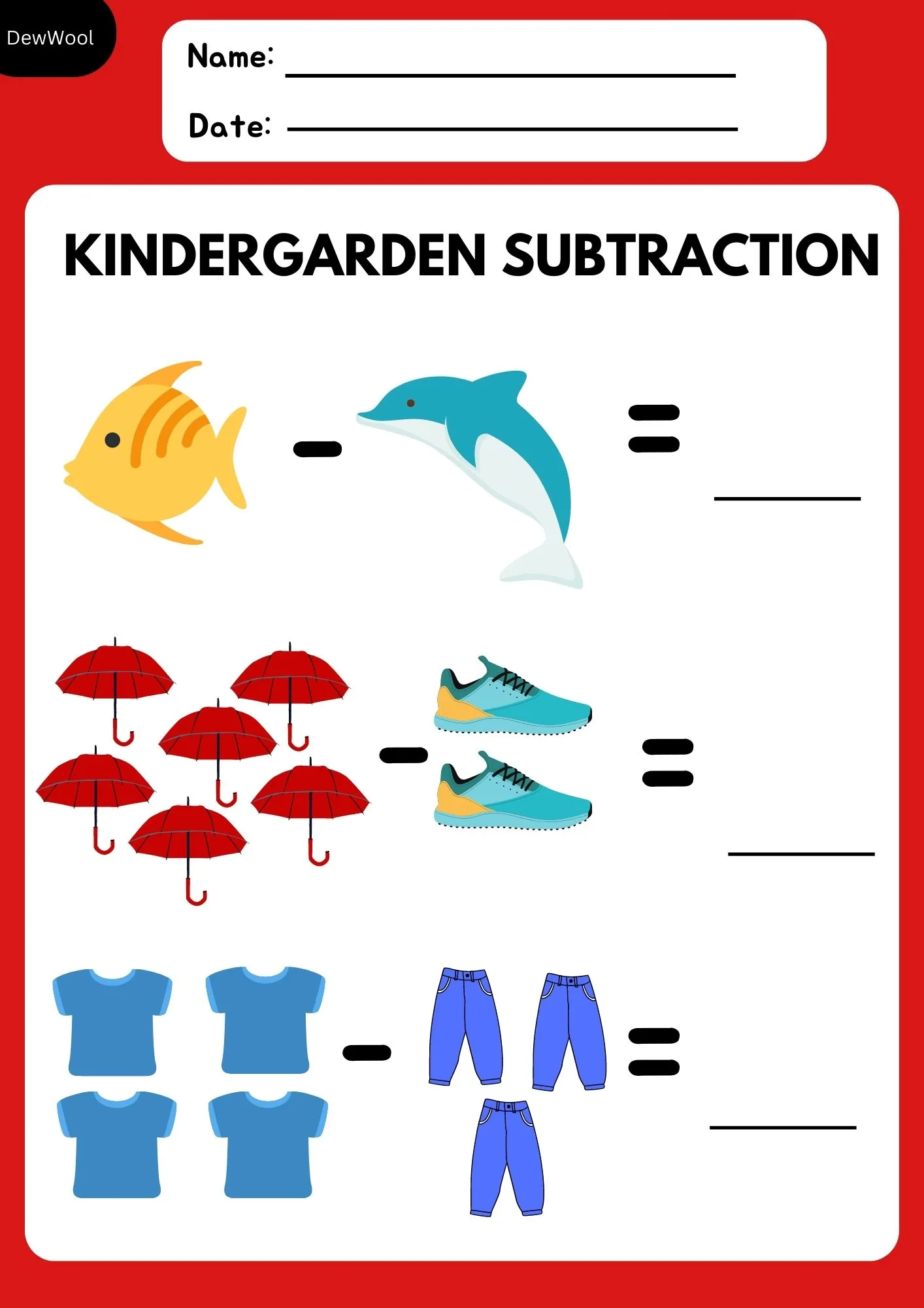 Atividade de Subtraction Worksheets For Kindergarten Pdf - Folha 69