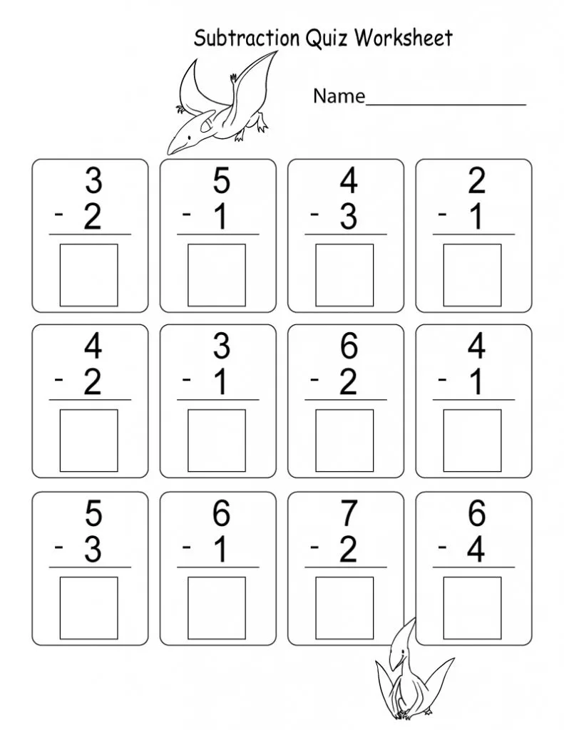 Atividade de Subtraction Worksheets For Kindergarten Pdf - Folha 70