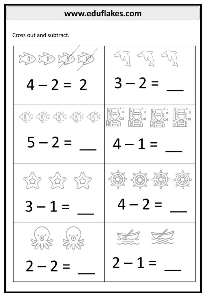 Atividade de Subtraction Worksheets For Kindergarten Pdf - Folha 92