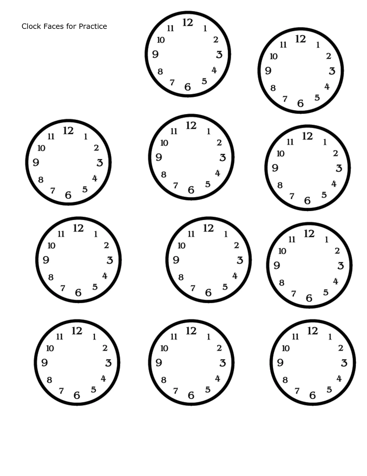 Atividade de Telling Time Clock Faces Printable Free - Folha 9