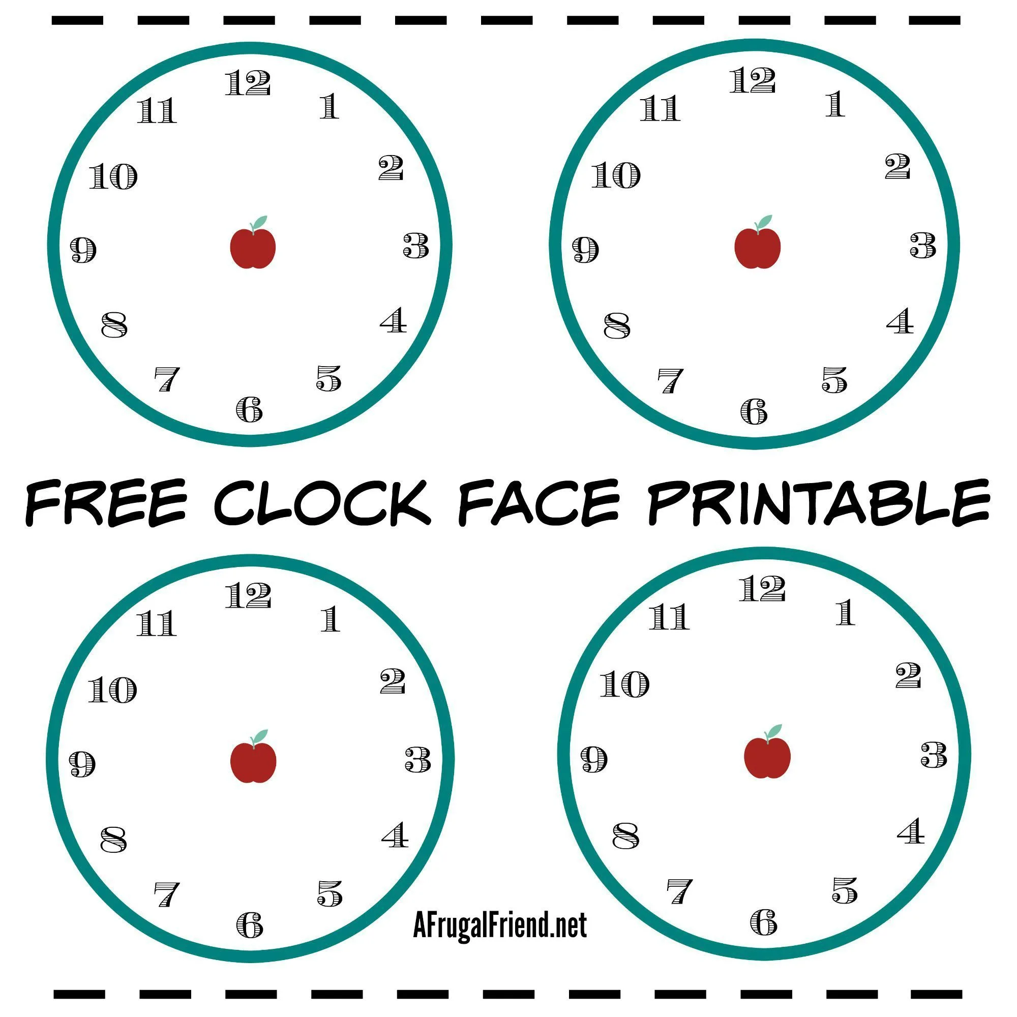 Atividade de Telling Time Clock Faces Printable Free - Folha 12