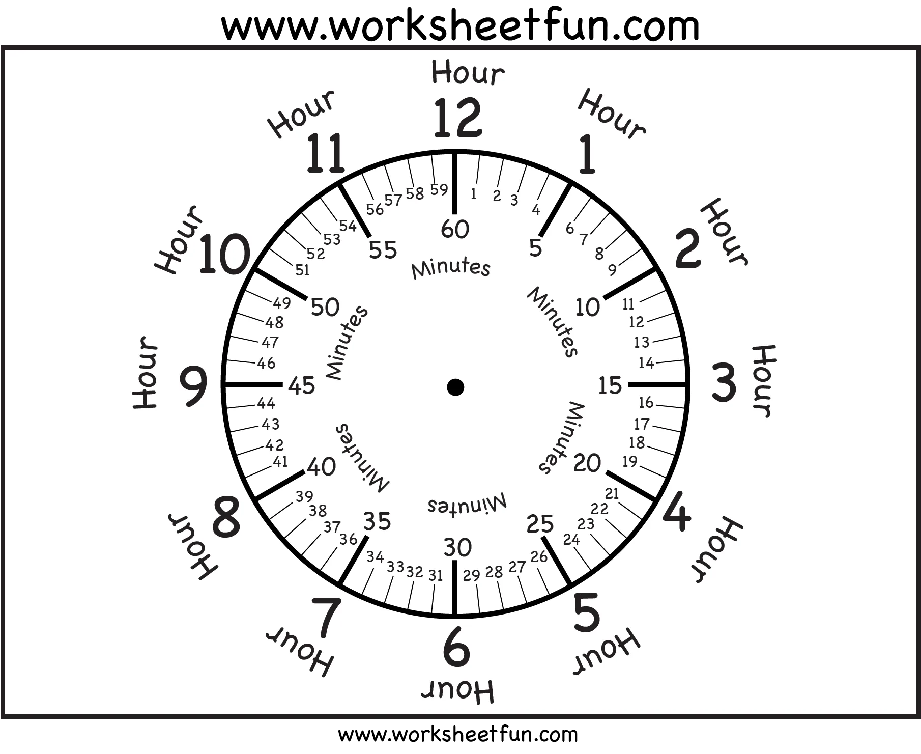Atividade de Telling Time Clock Faces Printable Free - Folha 28