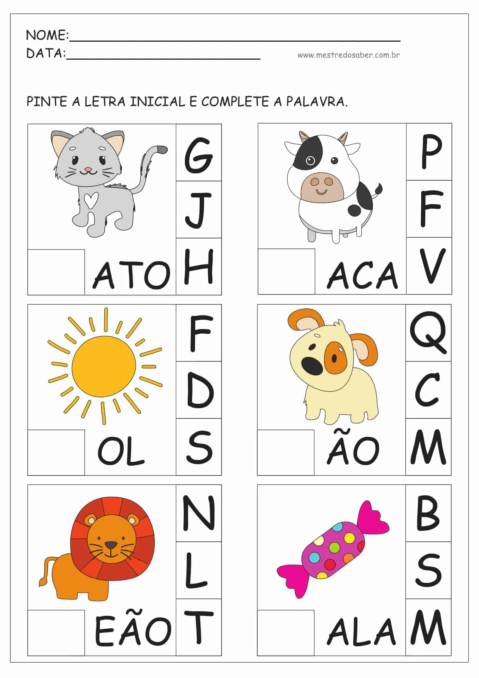 Atividades Infantil para colorir