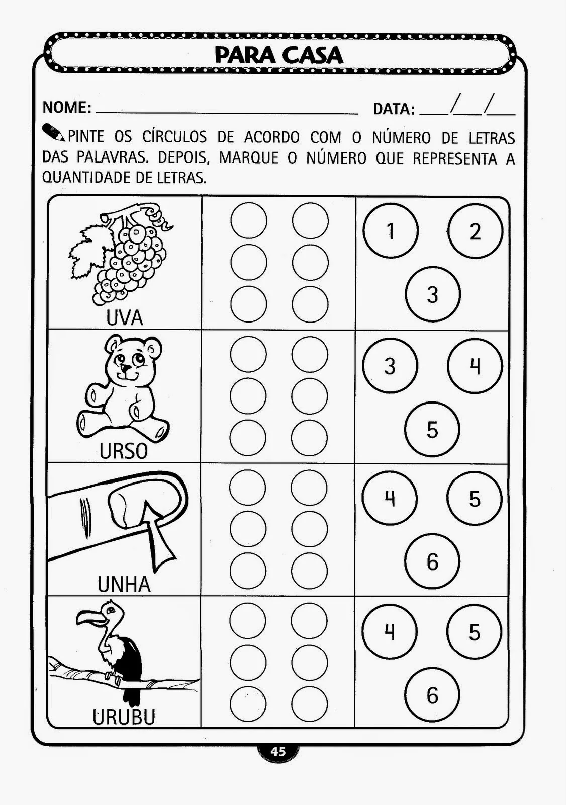 atividade de colorir Atividades Infantil