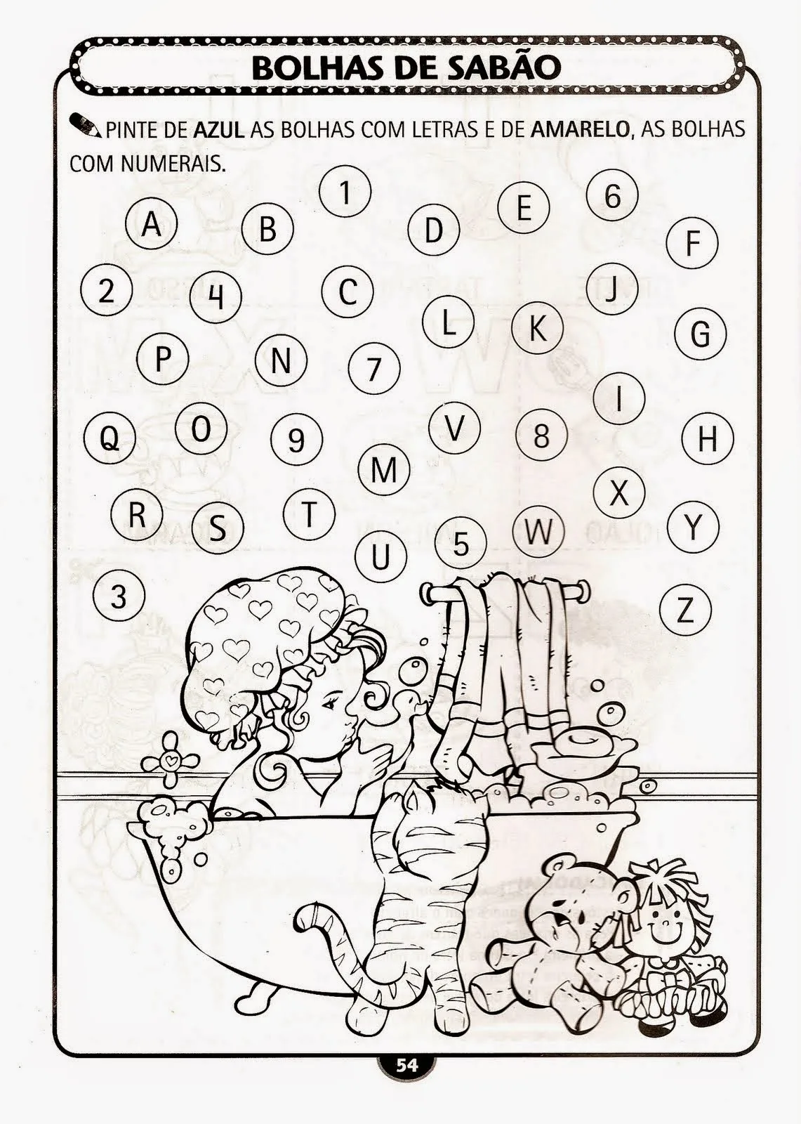 desenho educativo de Atividades Infantil