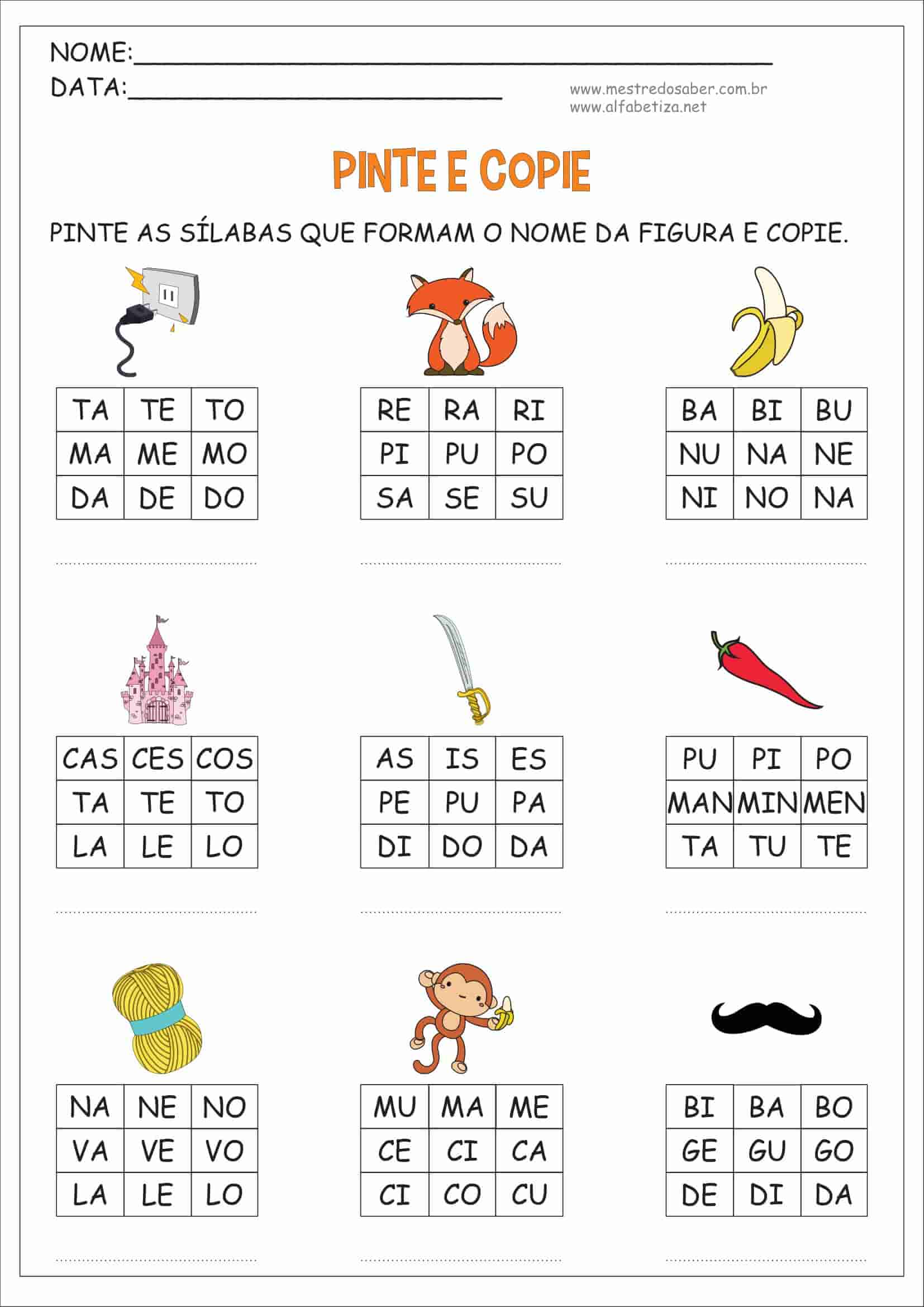 Atividades Infantil desenho infantil