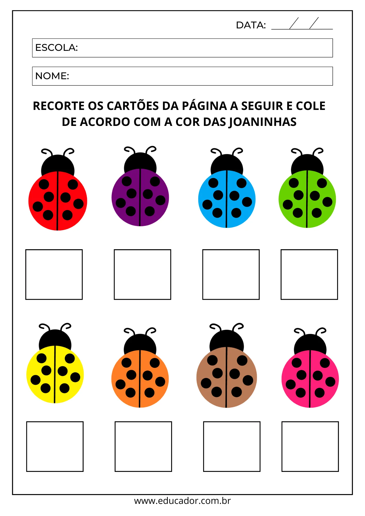 Atividades Infantil para colorir