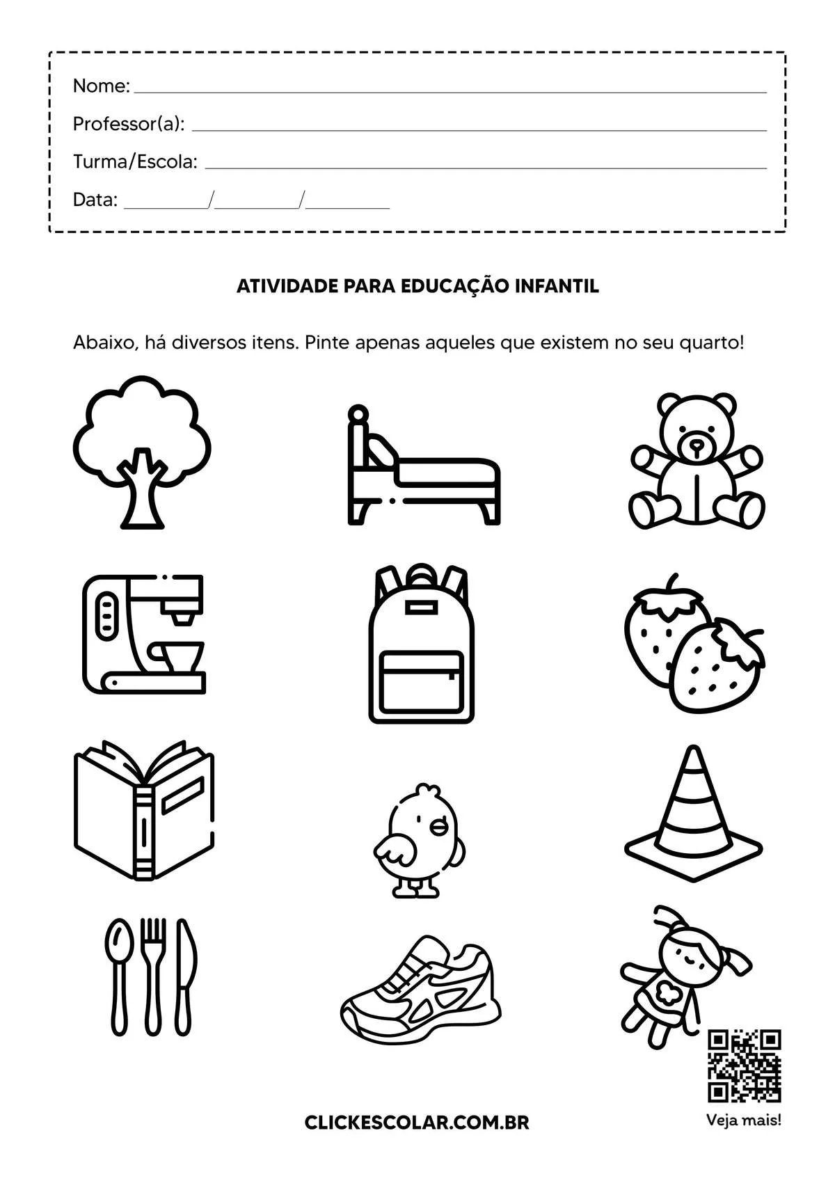 Atividades Infantil para pintar e se divertir