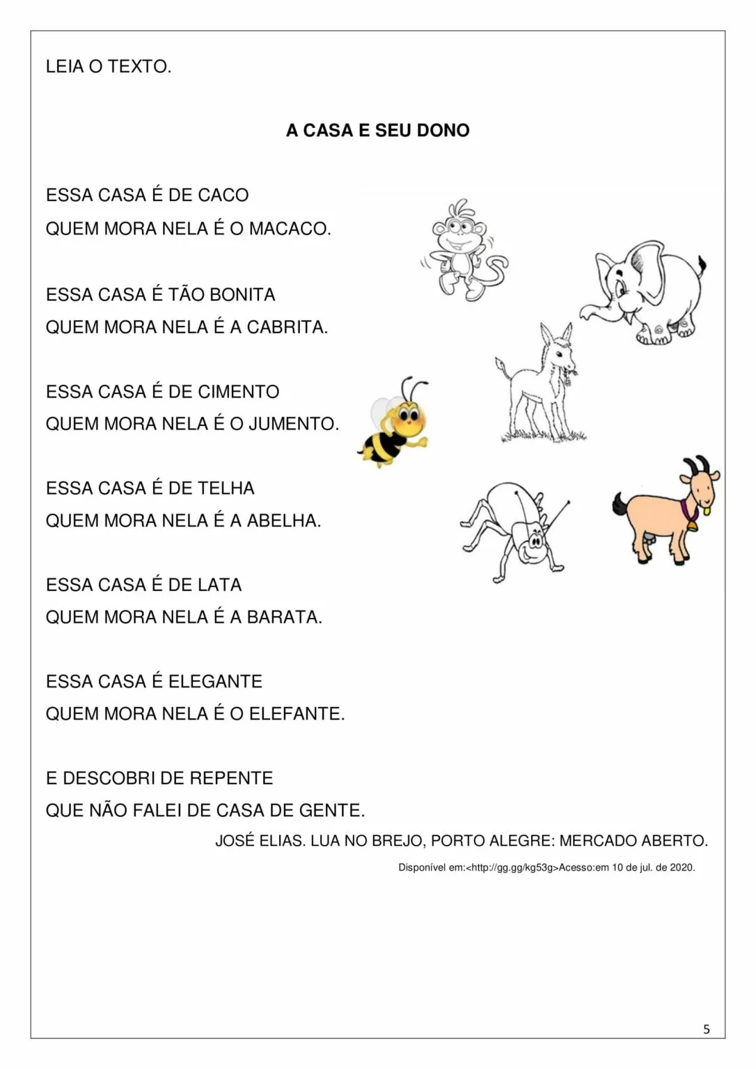 Atividades Infantil para colorir