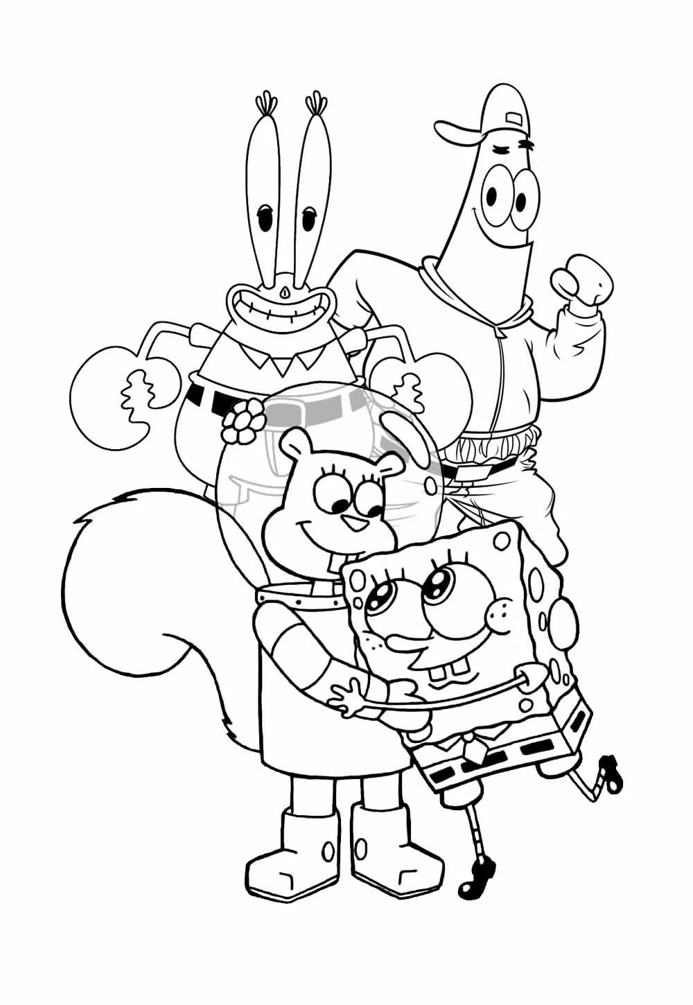 desenho educativo de Bob Esponja Para Colorir