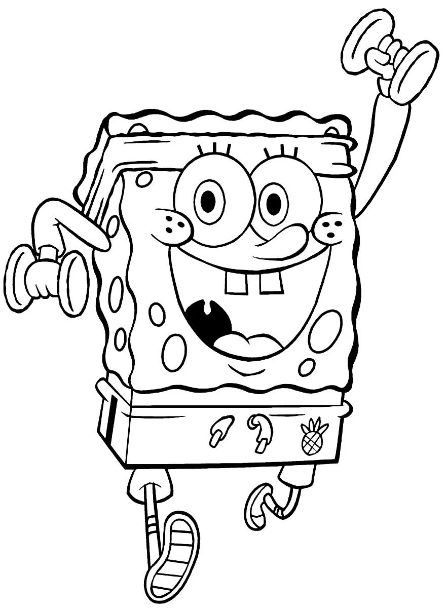 atividade de colorir Bob Esponja Para Colorir