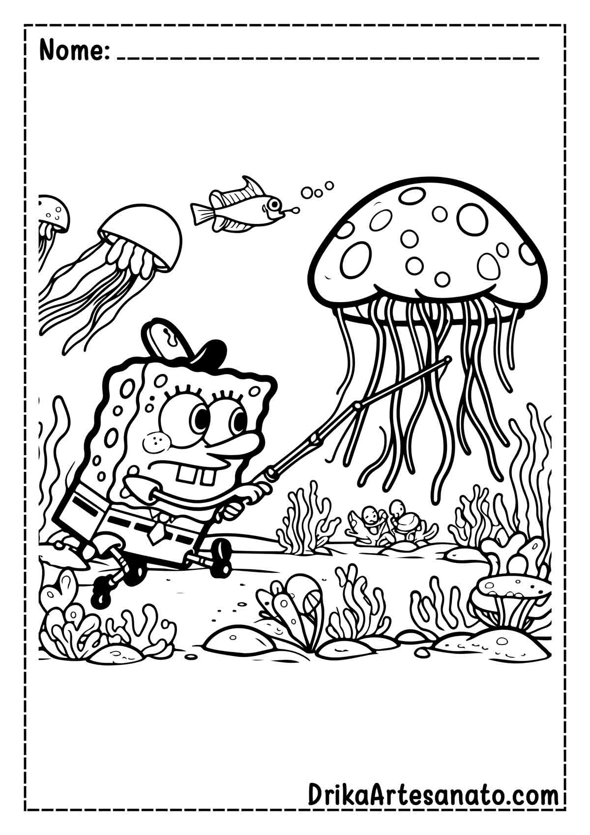 desenho de Bob Esponja Para Colorir para imprimir