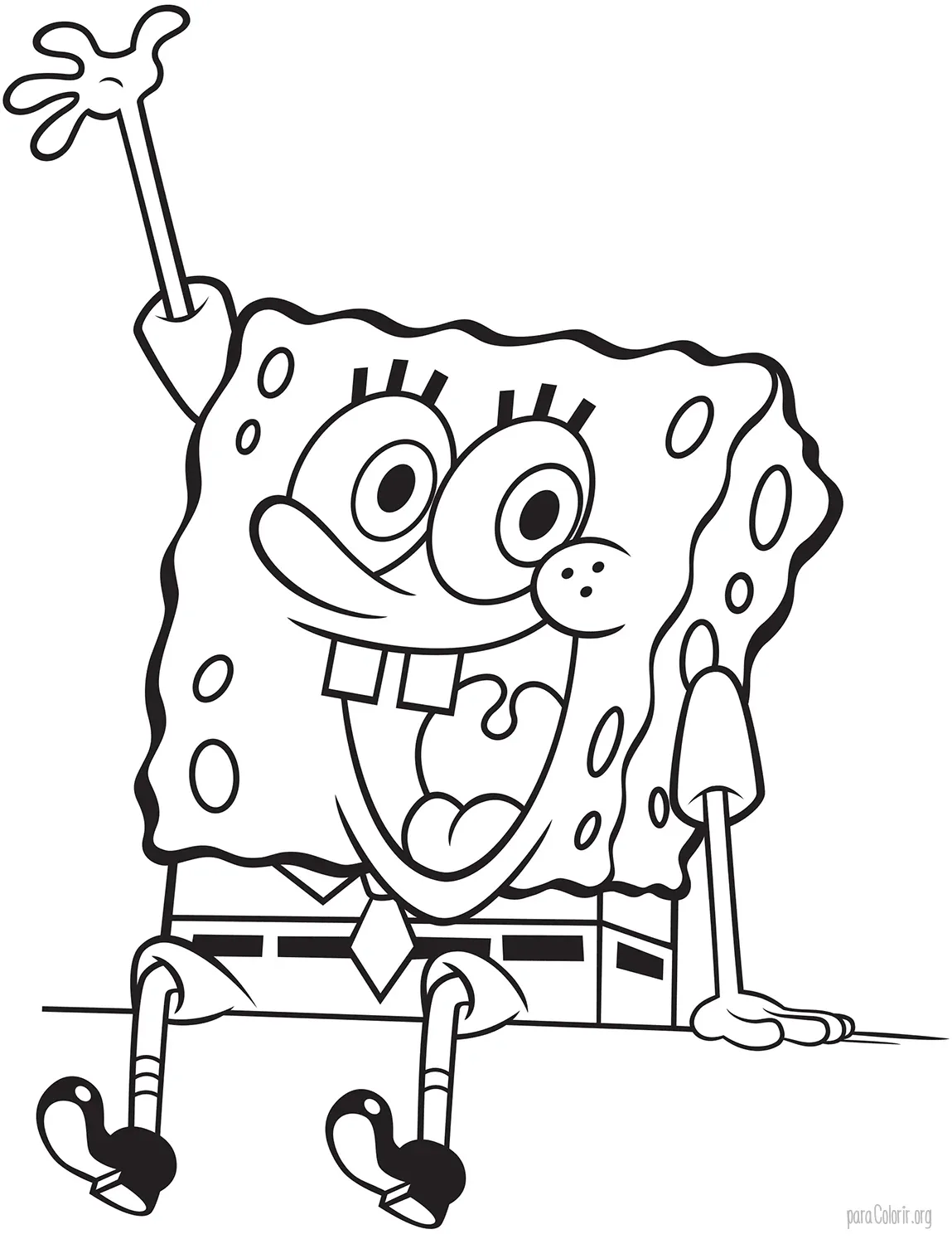 Bob Esponja Para Colorir para pintar e se divertir