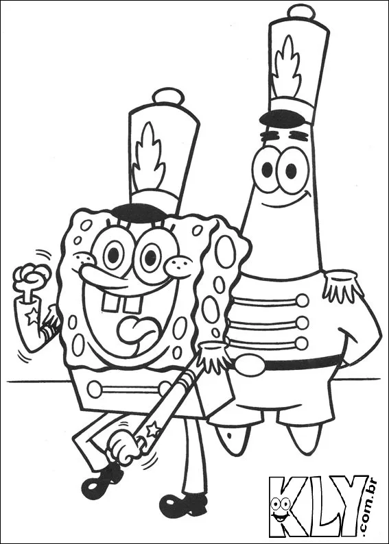 desenho educativo de Bob Esponja Para Colorir