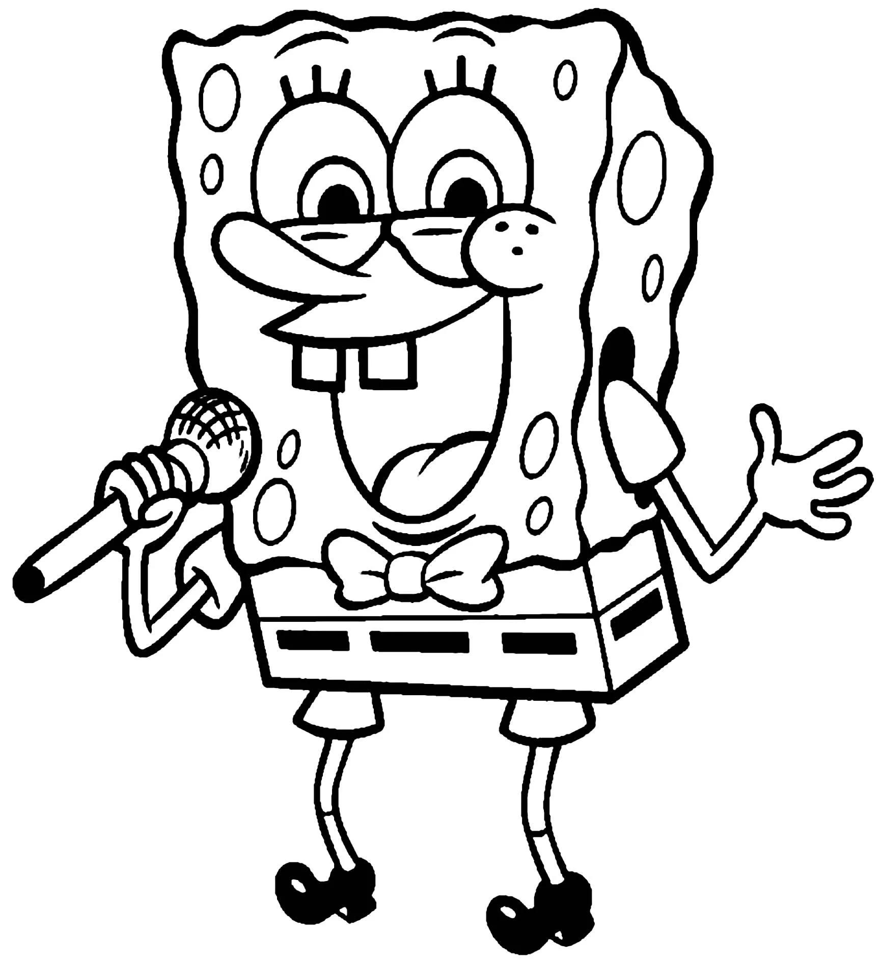 atividade de colorir Bob Esponja Para Colorir