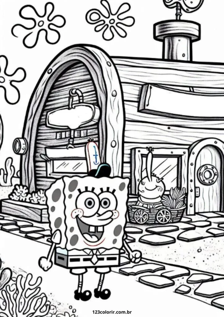 Bob Esponja Para Colorir para download gratuito