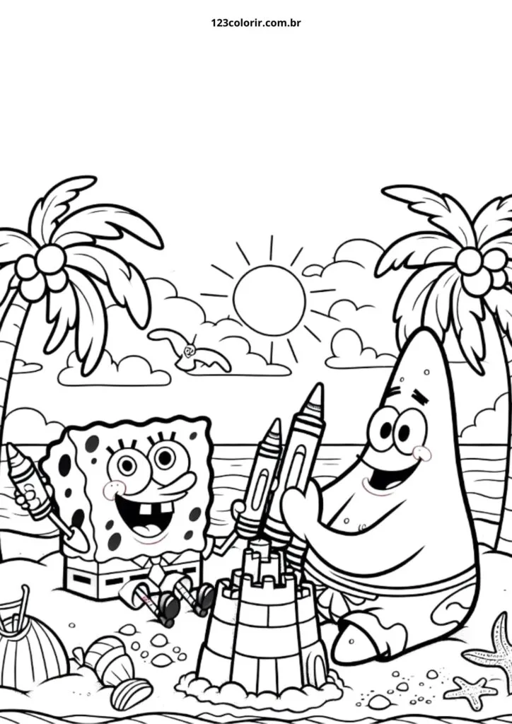 Bob Esponja Para Colorir para colorir