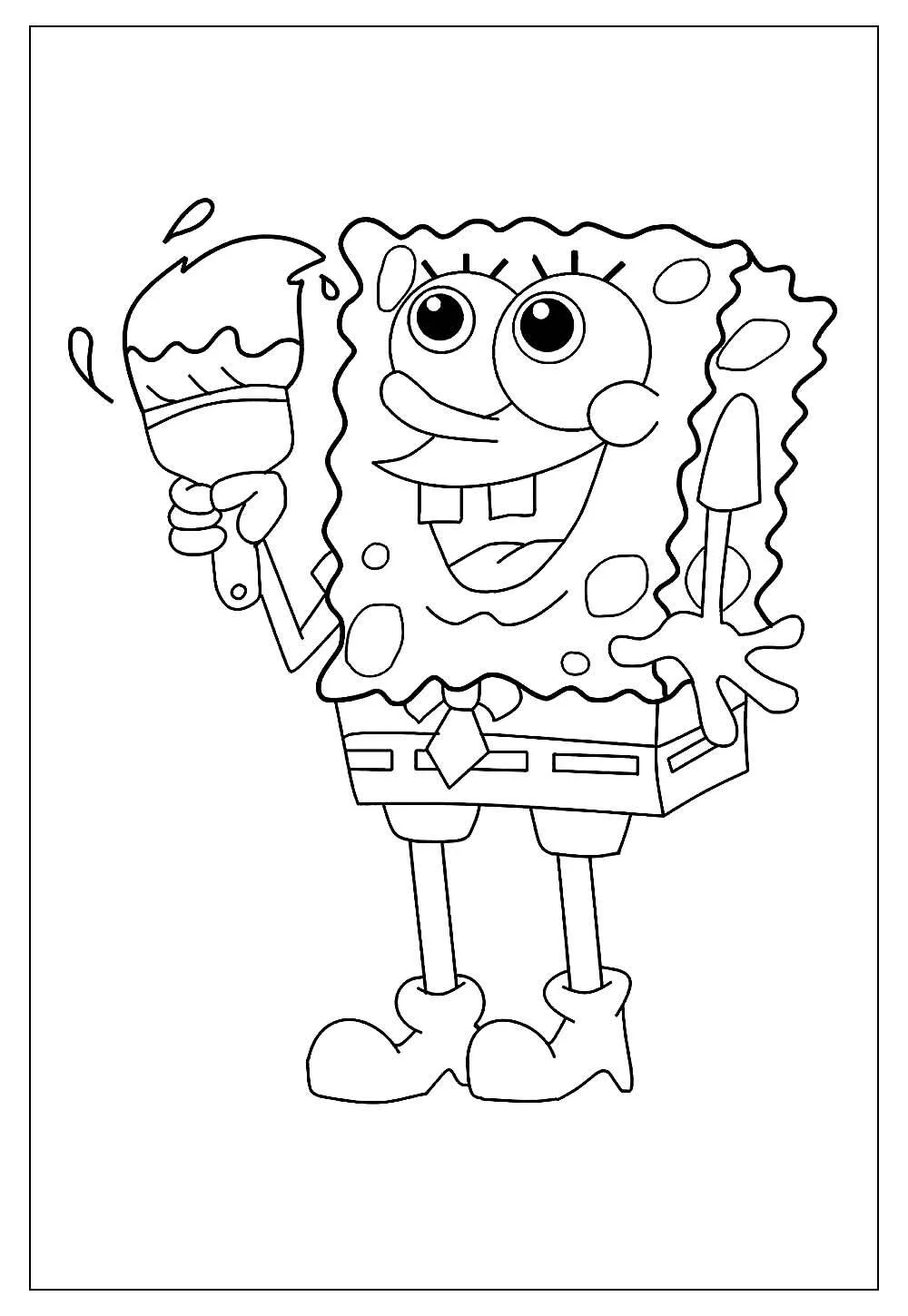 Bob Esponja Para Colorir desenho infantil