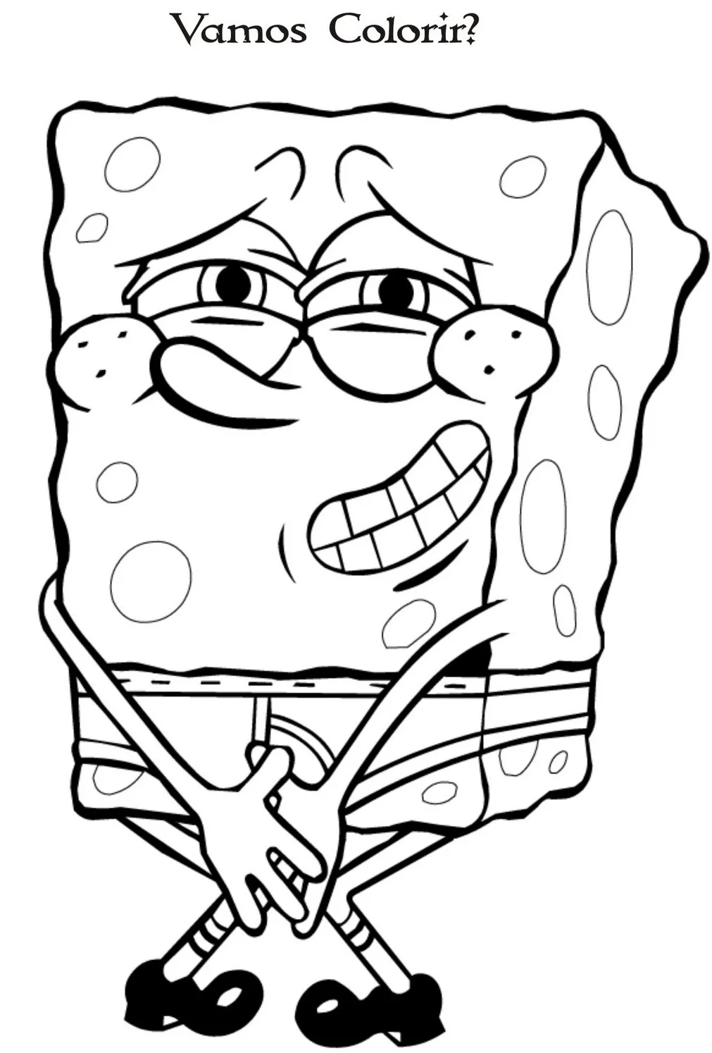 Bob Esponja Para Colorir para pintar e se divertir