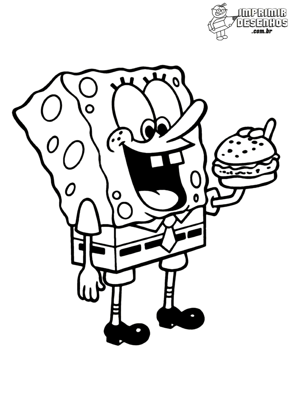 Bob Esponja Para Colorir desenho infantil