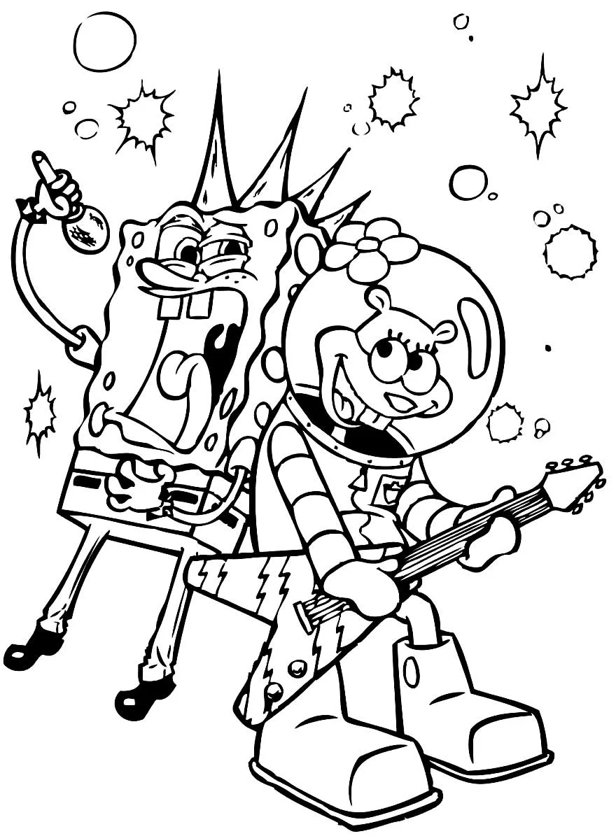 atividade de colorir Bob Esponja Para Colorir