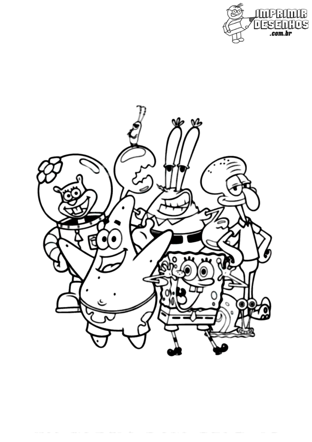 desenho de Bob Esponja Para Colorir para imprimir