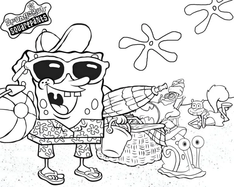 atividade de colorir Bob Esponja Para Colorir