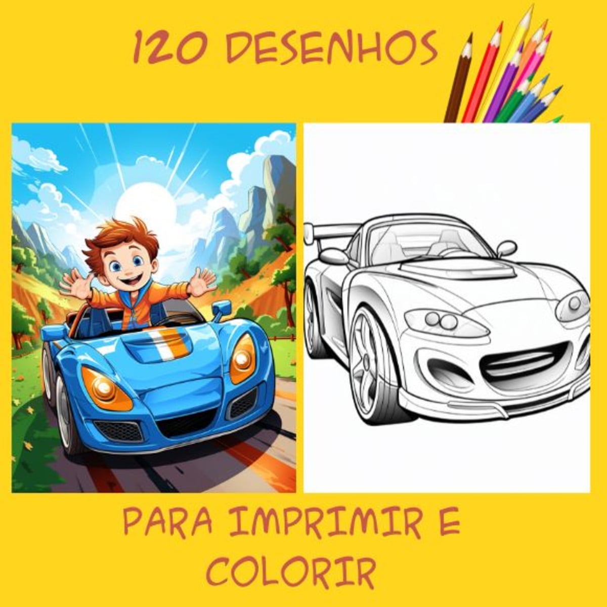 atividade de colorir Carros Para Colorir