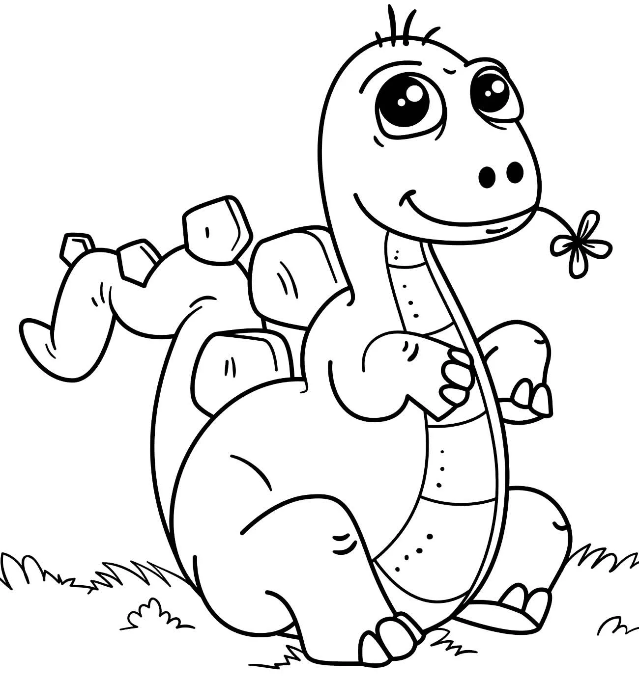 desenho educativo de Donossauros Para Colorir